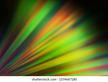 Dark Green, Yellow vector blurred and colored background. Colorful abstract illustration with gradient. The best blurred design for your business.