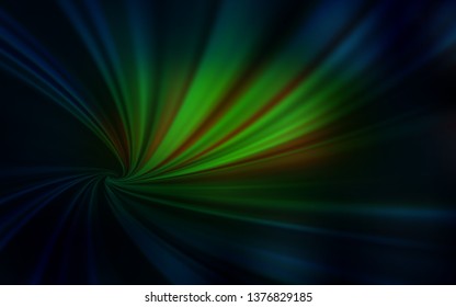 Dark Green, Yellow vector blurred shine abstract background. Creative illustration in halftone style with gradient. Completely new design for your business.