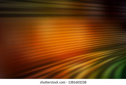 Dark Green, Yellow vector blurred template. Glitter abstract illustration with gradient design. New way of your design.