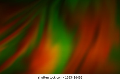 Dark Green, Yellow vector blurred template. An elegant bright illustration with gradient. The best blurred design for your business.