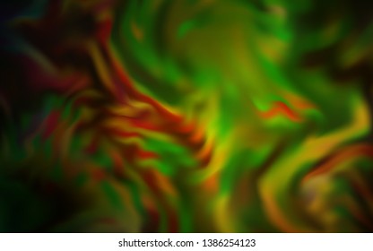 Dark Green, Yellow vector blurred shine abstract background. Colorful abstract illustration with gradient. Elegant background for a brand book.