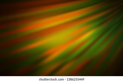 Dark Green, Yellow vector blurred shine abstract background. Colorful abstract illustration with gradient. New style for your business design.