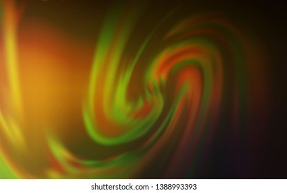 Dark Green, Yellow vector blurred shine abstract background. Creative illustration in halftone style with gradient. Blurred design for your web site.