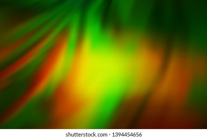 Dark Green, Yellow vector blurred shine abstract texture. Shining colored illustration in smart style. Completely new design for your business.