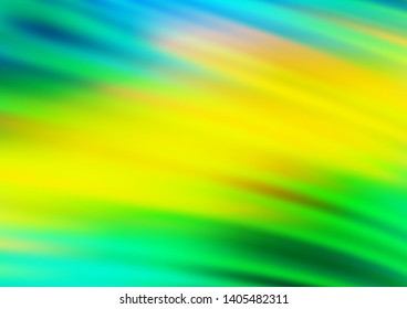 Dark Green, Yellow vector blurred shine abstract background. Modern geometrical abstract illustration with gradient. The best blurred design for your business.