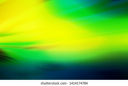 Dark Green, Yellow vector blurred and colored pattern. Colorful illustration in abstract style with gradient. Elegant background for a brand book.