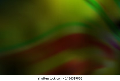 Dark Green, Yellow vector blurred shine abstract template. An elegant bright illustration with gradient. New way of your design.