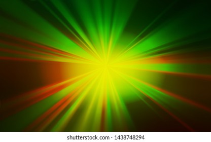 Dark Green, Yellow vector blurred shine abstract texture. A completely new colored illustration in blur style. Smart design for your work.