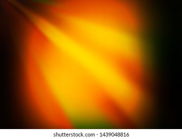 Dark Green, Yellow vector blurred bright background. Glitter abstract illustration with an elegant design. A completely new design for your business.