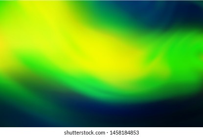 Dark Green, Yellow vector blurred pattern. New colored illustration in blur style with gradient. Blurred design for your web site.