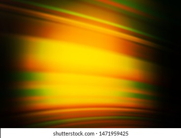 Dark Green, Yellow vector blurred shine abstract pattern. A vague abstract illustration with gradient. The elegant pattern for brand book.