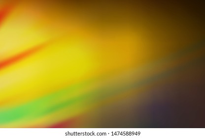 Dark Green, Yellow vector blurred shine abstract background. Shining colored illustration in smart style. Elegant background for a brand book.