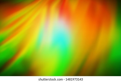 Dark Green, Yellow vector blurred background. Creative illustration in halftone style with gradient. Smart design for your work.