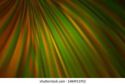 Dark Green, Yellow vector blurred shine abstract template. Abstract colorful illustration with gradient. New design for your business.