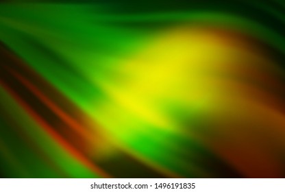 Dark Green, Yellow vector blurred bright pattern. A completely new colored illustration in blur style. Background for designs.