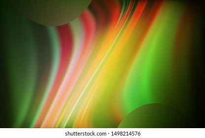 Dark Green, Yellow vector blurred shine abstract texture. Creative illustration in halftone style with gradient. New style design for your brand book.