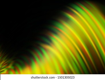 Dark Green, Yellow vector blurred shine abstract background. Colorful illustration in blurry style with gradient. The elegant pattern for brand book.