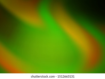 Dark Green, Yellow vector blurred and colored background. Colorful illustration in abstract style with gradient. The background for your creative designs.