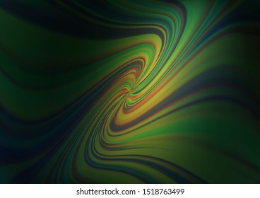 Dark Green, Yellow vector blurred shine abstract background. Colorful illustration in abstract style with gradient. The background for your creative designs.