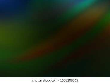 Dark Green, Yellow vector blurred and colored template. A completely new color illustration in a bokeh style. The best blurred design for your business.
