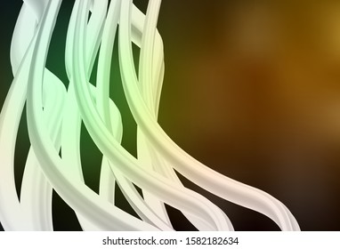 Dark Green, Yellow vector blurred bright template. A completely new colored illustration in blur style. New way of your design.
