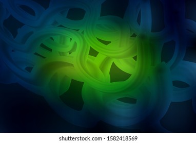 Dark Green, Yellow vector blurred and colored pattern. A completely new colored illustration in blur style. Blurred design for your web site.