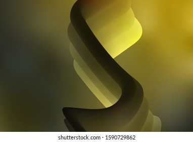 Dark Green, Yellow vector blurred shine abstract background. Modern abstract illustration with gradient. Blurred design for your web site.