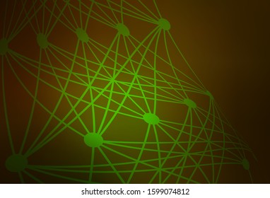Dark Green, Yellow vector blurred template. A completely new colored illustration in blur style. Background for a cell phone.