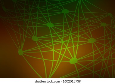 Dark Green, Yellow vector blurred shine abstract template. A completely new colored illustration in blur style. The best blurred design for your business.