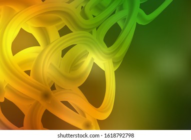 Dark Green, Yellow vector blurred bright texture. Colorful abstract illustration with gradient. Smart design for your work.