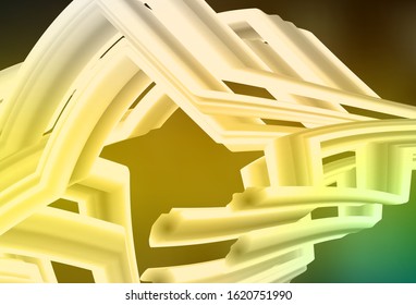 Dark Green, Yellow vector blurred bright texture. New colored illustration in blur style with gradient. Elegant background for a brand book.