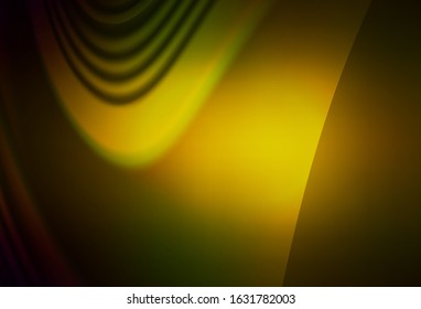 Dark Green, Yellow vector blurred shine abstract template. Shining colorful illustration in smart style. New style design for your brand book.