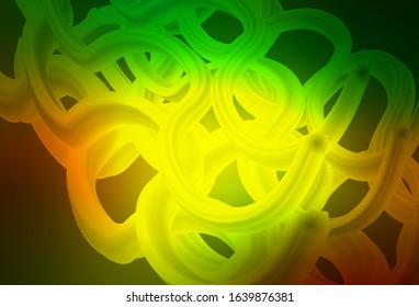 Dark Green, Yellow vector blurred background. Shining colorful illustration in smart style. Background for a cell phone.