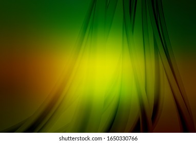 Dark Green, Yellow vector blurred shine abstract template. Abstract colorful illustration with gradient. New style for your business design.