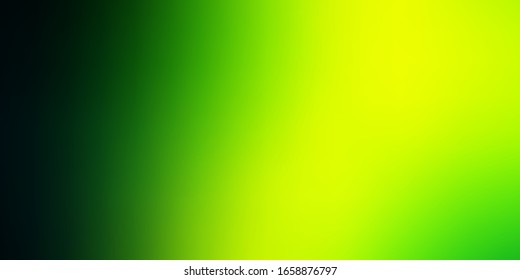 Verde oscuro, el vector amarillo borrosa patrón colorido. Ilustración abstracta de color con degradado. Diseño inteligente para tus aplicaciones.