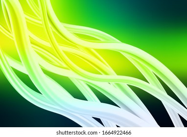El verde oscuro, el vector amarillo desdibuja la plantilla brillante. Ilustración abstracta de color con degradado. Nuevo diseño de estilo para su libro de marca.