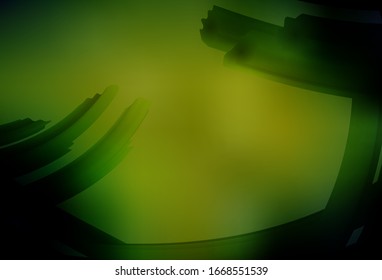 Dark Green, Yellow vector blurred template. A completely new colored illustration in blur style. Blurred design for your web site.