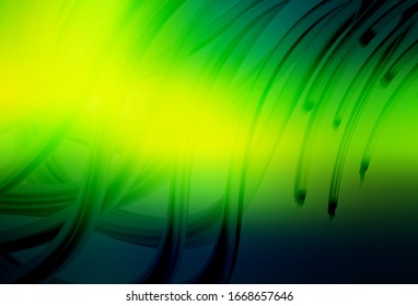 Dark Green, Yellow vector blurred background. Abstract colorful illustration with gradient. Elegant background for a brand book.