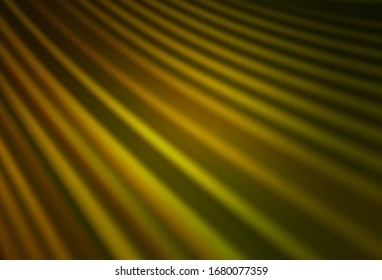 Planta borrosa, verde oscuro, vector amarillo. Ilustración creativa en estilo de medio tono con degradado. El mejor diseño borroso para su negocio.