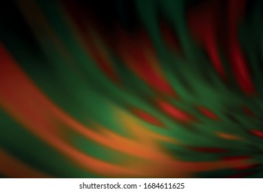 El verde oscuro, el vector amarillo borroso brillan la plantilla abstracta. Una ilustración de color completamente nueva en un estilo borroso. Fondo para un teléfono móvil.