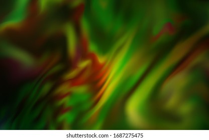 Verde oscuro, vector amarillo borrosa textura brillante. Ilustración abstracta moderna con degradado. Nuevo estilo para el diseño de su negocio.