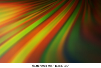 Verde oscuro, vector amarillo borroso brillo de fondo abstracto. Nueva ilustración de color en estilo borroso con degradado. Diseño inteligente para su trabajo.