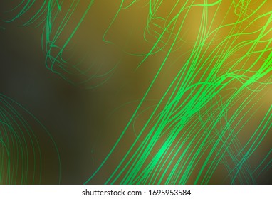 Dunkelgrüne, gelbe Vektorillustration unscharf glänzende abstrakte Textur. Farbige Illustration im abstrakten Stil mit Farbverlauf. Eine neue Art von Design.