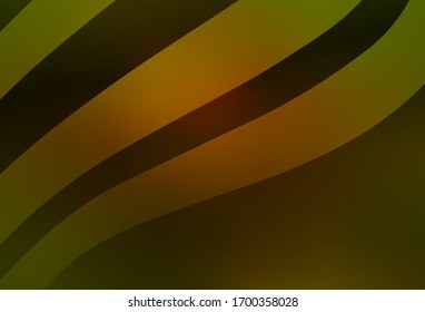 Dark Green, Yellow vector blurred shine abstract background. A completely new colored illustration in blur style. Completely new design for your business.