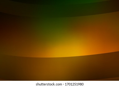 Dark Green, Yellow vector blurred shine abstract template. Modern abstract illustration with gradient. Background for designs.