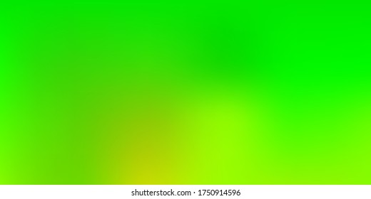 Dunkelgrüner, gelber, unscharfer Hintergrund. Abstrakte farbige Illustration mit unscharfem Farbverlauf. Ihr Design für Anwendungen.