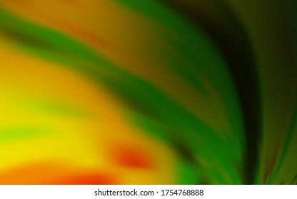 Dark Green, Yellow vector blurred shine abstract template. Shining colored illustration in smart style. New style for your business design.