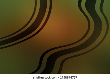 Verde oscuro, vector amarillo borroso brillo de fondo abstracto. Ilustración abstracta brillante con diseño gradiente. Nuevo diseño para su negocio.