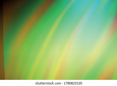 Dark Green, Yellow vector blurred shine abstract texture. Creative illustration in halftone style with gradient. New style design for your brand book.
