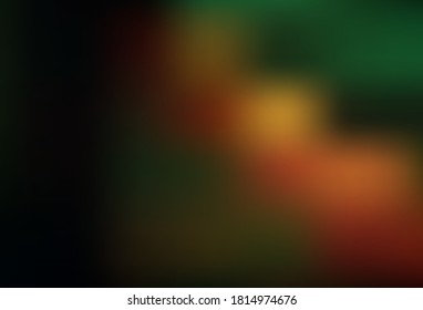 Green oscuro, plantilla borrosa de vector amarillo. Una elegante ilustración brillante con gradiente. Fondo para un teléfono móvil.